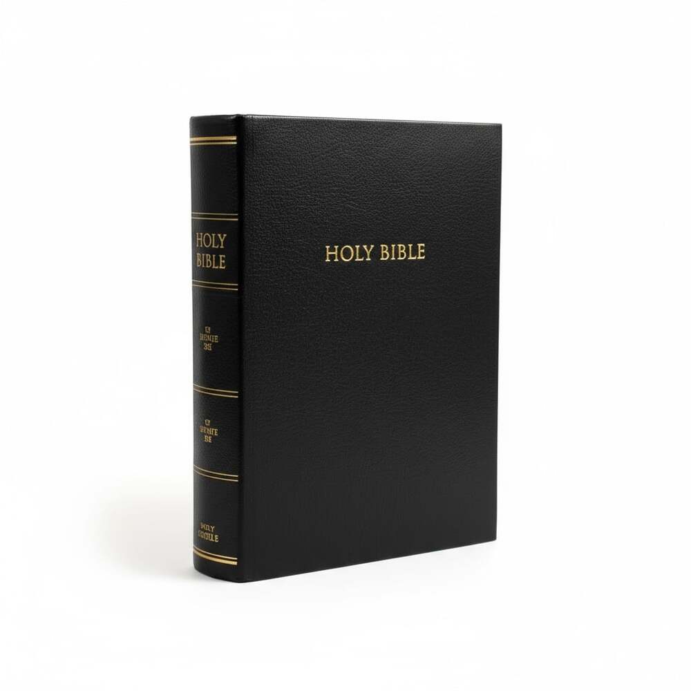 KJV Thinline Bible, Standard Print, Black Imitation Leather, Red Letter
